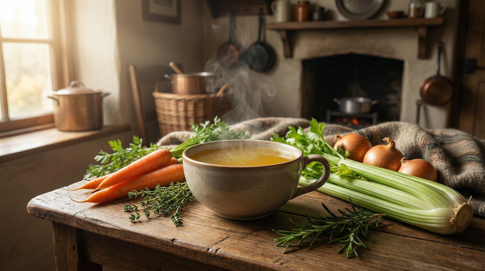 Sporter drinkt bone broth